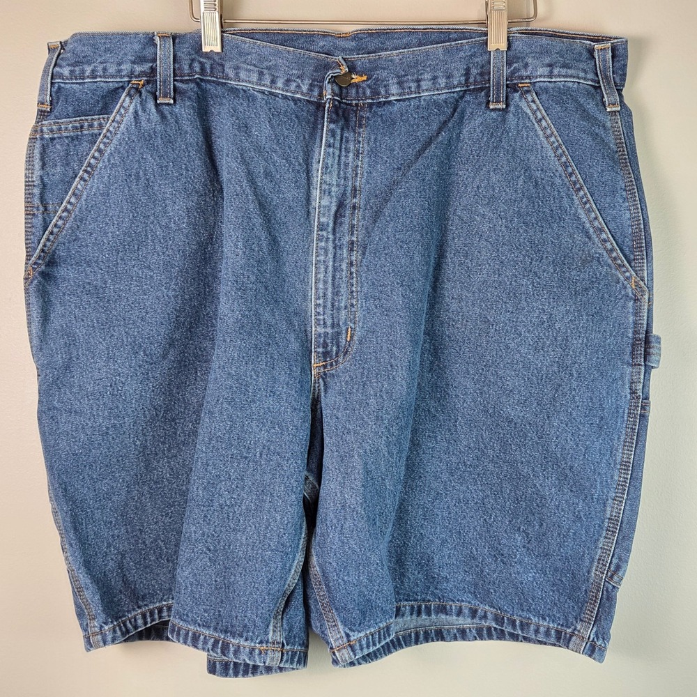 Carhartt Carpenter Shorts Mens 42 (Fits 40) Denim Workwear B28-DPS Utility Jeans